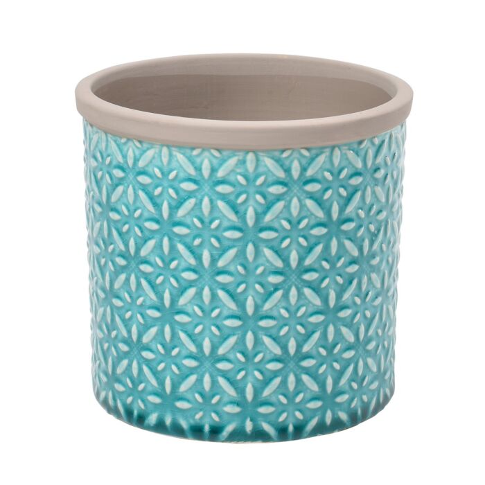 Burgon & Ball Tuscany Glazed Pot-Blue-Small-1